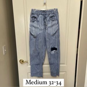 UNDER DISGUISE pajama PJ fake jeans pants athleisure